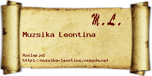 Muzsika Leontina névjegykártya